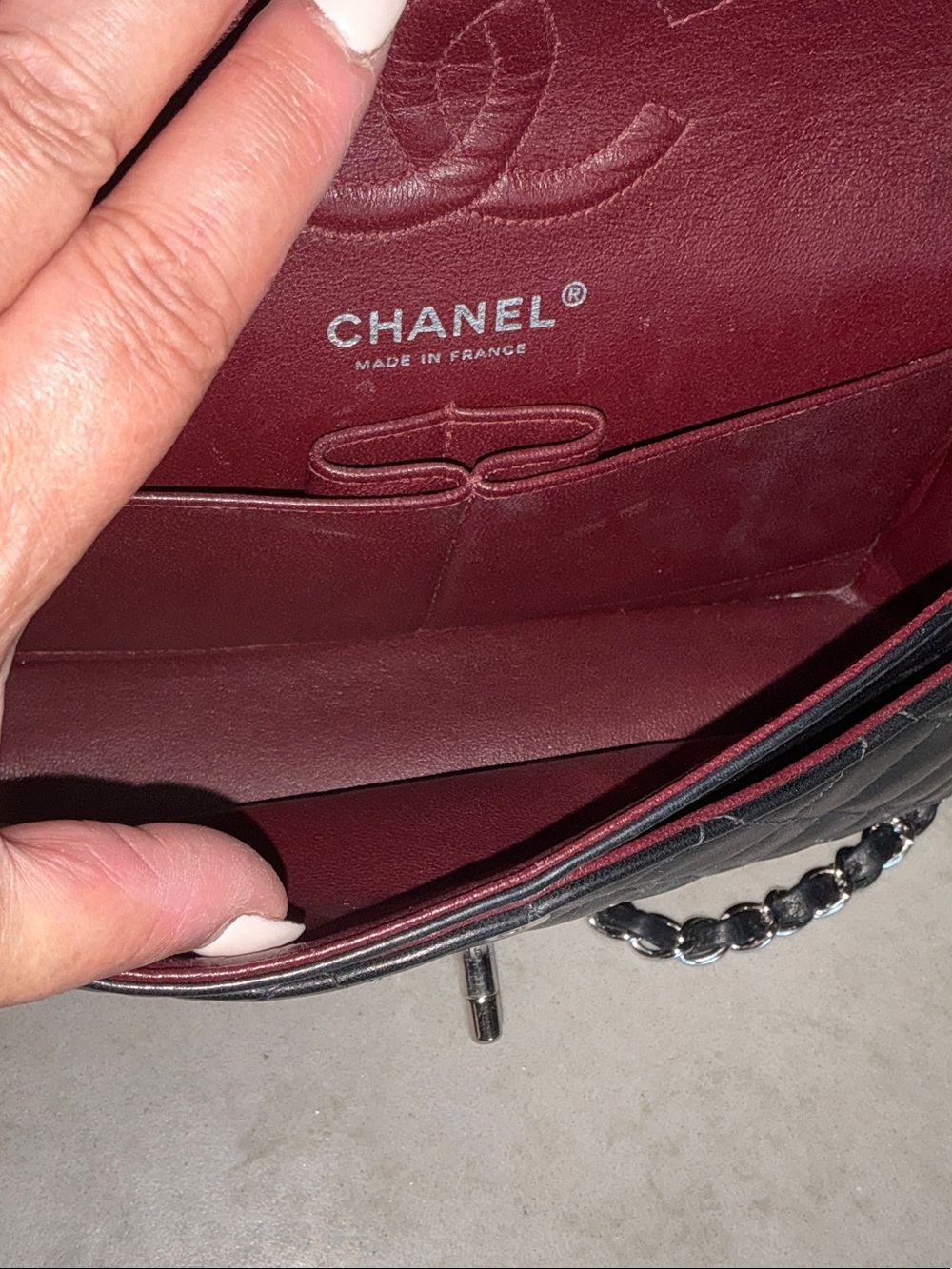 SOLD!!!CHANEL Small Black Quilted Lambskin Double Flap bag - Picture 5 of 10